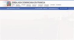 Desktop Screenshot of embajadadominicanaenfrancia.com