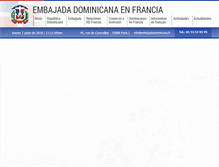 Tablet Screenshot of embajadadominicanaenfrancia.com